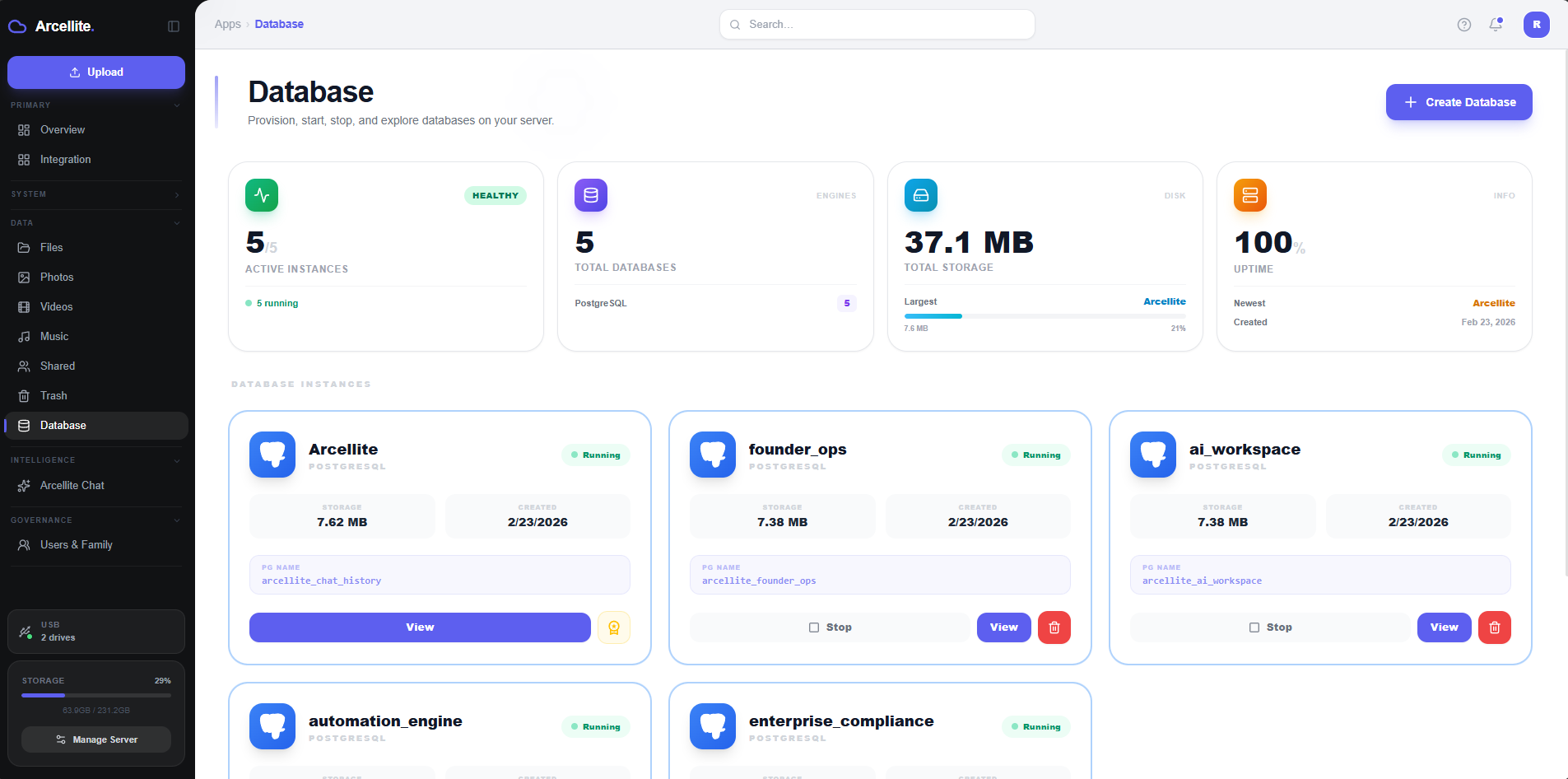 Arcellite database interface — PostgreSQL, MySQL, SQLite in the browser